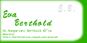 eva berthold business card